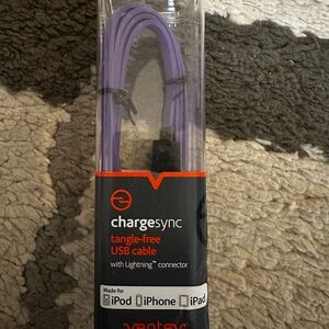 Purple USB Cable for iPod, iPhone, and iPad